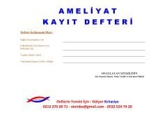 Ameliyat Kayıt Defteri 001 - 200 Numaralı