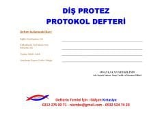 Diş Protez Protokol  Defteri 001 - 200 Numaralı