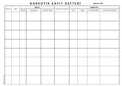 Narkotik Kayıt Defteri 001 - 200 Numaralı