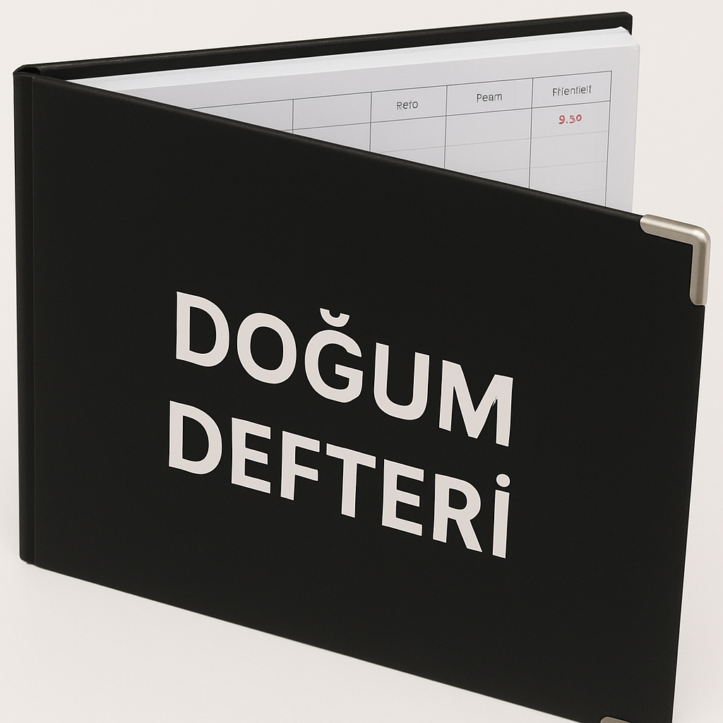 Doğum Kayıt Defteri 001 - 200 Numaralı A3 Boyut