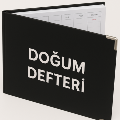 Doğum Kayıt Defteri 001 - 200 Numaralı A3 Boyut