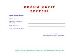 Doğum Kayıt Defteri 001 - 200 Numaralı A3 Boyut